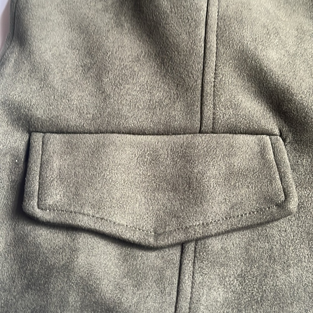 Fate Faux Suede Sweater Moto Jacket Cardi Size M Medium Cardigan - Picture 12 of 16